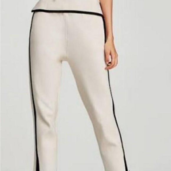 Zara Knitwear Collection Lagenlook Soft and Cozy Knit Cropped Pull-On Pants M H - Picture 1 of 8